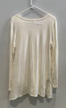 Load image into Gallery viewer, Chico's Womens White The Ultimate Long Sleeve V-Neck Tunic T-Shirt Size 1