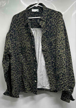 Load image into Gallery viewer, ASOS Design Mens Green Black Animal Print Long Sleeve Button-Up Shirt Size 2XL