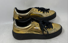 Load image into Gallery viewer, Puma Womens Basket Platform 362339-04 Gold Low Top Lace-Up Sneaker Shoes Size 10