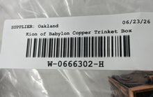 Load image into Gallery viewer, The Lion Of Babylon Embossed Copper Collectible Trinket Box With Lid
