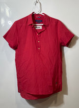Load image into Gallery viewer, Zara Mens Red Embroidered Short Sleeve Collared Polo Shirt Size S