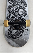 Load image into Gallery viewer, Minority Black White Snake Graphic Design 32-Inch Maple Complete Skateboard