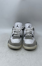 Load image into Gallery viewer, Nike Kids Jordan 4 Retro BQ7669-111 White Gray Lace-Up Sneaker Shoes Size 3Y