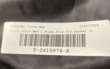 Load image into Gallery viewer, Calvin Klein Mens Black Slim Fit Notch Lapel Two-Button Blazer Jacket Size 46R