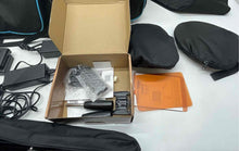 Load image into Gallery viewer, Lot Of Assorted Light Set And Tripods Black Carrying Case Not Tested