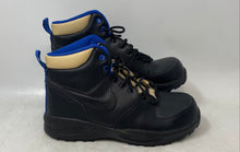 Load image into Gallery viewer, Nike Boys Manoa LTR BQ5372-003 Black Blue Lace-Up Sneaker Shoes Size 7Y