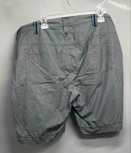Load image into Gallery viewer, Robert Graham Mens Gray Striped Flat Front Regular Fit Chino Shorts Size 40