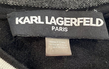 Load image into Gallery viewer, Karl Lagerfeld Womens Black Short Sleeve Belted Fit & Flare Dress Size S