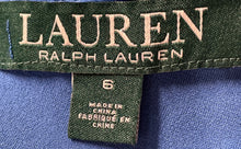 Load image into Gallery viewer, Lauren Ralph Lauren Womens Blue Floral Lace Short Sleeve Shift Dress Size 6