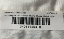 Load image into Gallery viewer, Tailorbyrd Collection Mens White Non Iron Trim Fit Dress Shirt Size 17