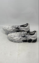 Load image into Gallery viewer, Bronax Mens Black White Lightning Print Low Top Lace-Up Sneaker Shoes Size 45
