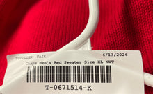 Load image into Gallery viewer, Chaps Mens Red Cotton Knitted Long Sleeve Crew Neck Pullover Sweater Size XL