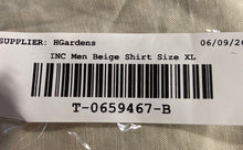 Load image into Gallery viewer, I.N.C. International Concepts Mens Beige Short Sleeve Button-Up Shirt Size XL