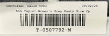 Load image into Gallery viewer, Ann Taylor Womens Gray Flat Front Straight Leg Casual Dress Pants Size 2P