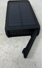 Load image into Gallery viewer, Energizer Black 10000mAh Portable Charger Dual USB USB-C Solar Power Bank