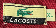 Load image into Gallery viewer, Lacoste Mens Burgundy Crocodile Logo Spread Collar Short Sleeve Polo Shirt Sz XL