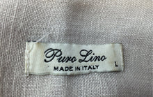 Load image into Gallery viewer, Puro Lino Mens Beige Collared Long Sleeve Button-Up Shirt Size Large