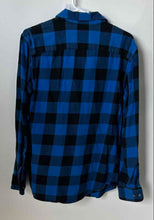 Load image into Gallery viewer, Banana Republic Mens Blue Black Check Printed Standard Fit Button-Up Shirt Sz S