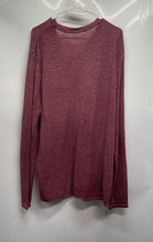 Load image into Gallery viewer, Lucky Brand Mens Red Long Sleeve Burnout Henley Neck Pullover Sweater Size XL