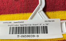 Load image into Gallery viewer, Amscan Mens Red Yellow Striped Gryffindor Harry Potter Rectangle Scarf 6" x 56"