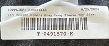 Load image into Gallery viewer, Van Heusen Womens Gray Cotton Long Sleeve V-Neck Pullover Sweater Size XXS