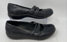 Load image into Gallery viewer, Clarks Womens Black Leather Round Toe Slip-On Casual Mary Jane Shoes Size 9 M