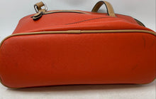 Load image into Gallery viewer, Giani Bernini Womens Orange And Brown Pockets Adjustable Strap Satchel Purse