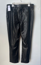 Load image into Gallery viewer, Abercrombie & Fitch Womens Black Faux Leather Straight Leg Trouser Pants 33/16