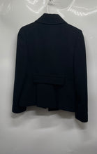Load image into Gallery viewer, Tahari Womens Black Long Sleeve Collared Double-Breasted Blazer Size 2P