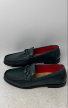 Load image into Gallery viewer, Cvepval Mens Dark Green Leather Slip-On Low Top Loafer Shoes Size EUR 46