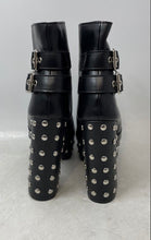 Load image into Gallery viewer, She&In Womens Black Leather Front Zip Block Heel Ankle Booties Size EUR 36