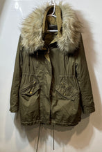 Load image into Gallery viewer, Zara Womens Green Long Sleeve Pockets Full-Zip Parka Jacket Size Large