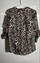 Load image into Gallery viewer, Calvin Klein Womens Multicolor Animal Print Button Front Blouse Top Size S