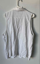 Load image into Gallery viewer, Michael Kors Womens White Sleeveless Collared Lace-Up Blouse Top Size XL