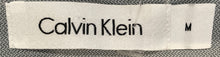 Load image into Gallery viewer, Calvin Klein Mens Gray Striped Cotton Short Sleeve Button-Up Shirt Size M