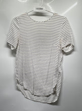 Load image into Gallery viewer, H&M Womens White Black Striped Short Sleeve Crew Neck Blouse Top Size 4