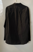 Load image into Gallery viewer, Calvin Klein Mens Black Striped Long Sleeve Collared Button-Up Shirt Size Large
