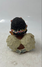 Load image into Gallery viewer, Ceramic Decorative Collectible Black Baby Angel Holding Teddy Bear Figurine