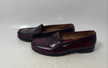 Load image into Gallery viewer, Cole Haan Mens Burgundy Leather Moc Toe Slip-On Penny Loafer Shoes Size 8