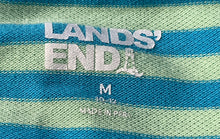 Load image into Gallery viewer, Lands' End Womens Multicolor Striped Print Short Sleeve Polo Shirt Size M