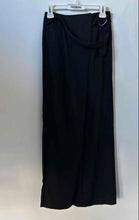 Load image into Gallery viewer, Express Womens Black Flat Front Belted Wrap Wide-Leg Pants Size 2