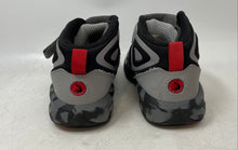 Load image into Gallery viewer, Shaq Kids Radiate Gray Black Adjustable Strap High Top Sneaker Shoes Size 5
