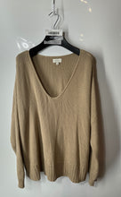 Load image into Gallery viewer, Lucky Brand Womens Beige Scoop Neck Drop Shoulder Pullover Sweater Size L