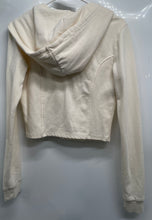 Load image into Gallery viewer, Forever 21 Womens Beige Long Sleeve Cropped Full-Zip Hoodie Size Medium