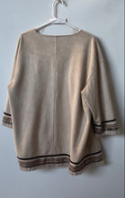 Load image into Gallery viewer, Zara Womens Beige 3/4 Sleeve Pockets Open Front Jacket Size XL