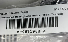 Load image into Gallery viewer, Unbranded White Handheld Vocal Wired Karaoke Microphone Not Tested