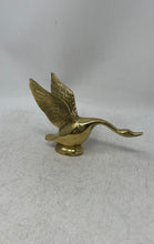 Load image into Gallery viewer, Vintage Gold-Tone Mid-Century Modern Swan Sculpture Figurine w/ Raised Wings