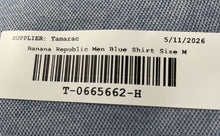 Load image into Gallery viewer, Banana Republic Mens Blue Slim Fit Collared Long Sleeve Button-Up Shirt Size M