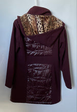 Load image into Gallery viewer, Via Spiga Womens Wine Long Sleeve Front Full-Zip Hooded Rain Coat Size XS