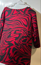 Load image into Gallery viewer, I.N.C. International Concepts Womens Red Black V-Neck Pullover Blouse Top Sz 2X